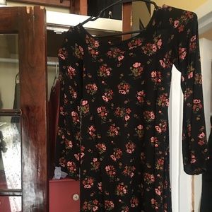 Black, floral dress